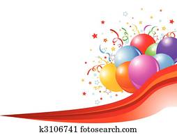 Party balloons background Party balloons background