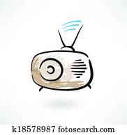 radio grunge icon radio grunge icon