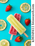 Strawberry popsicles Strawberry popsicles