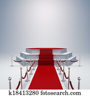 3d podium and red carpet 3d podium and red carpet