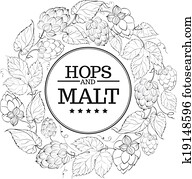 Black circle of fruit hops Black circle of fruit hops
