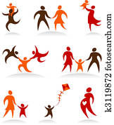 Collection of abstract people logos - 2 Collection of abstract people logos - 2