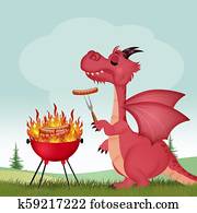 dragon at the barbecue dragon at the barbecue