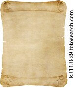 old paper or parchment scroll old paper or parchment scroll