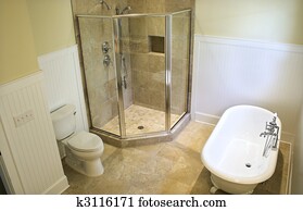 overhead view of bathroom