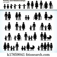 satz, von, familie, pictograms satz, von, familie, pictograms