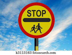 school die patrouille kruist, meldingsbord