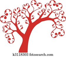 tree with hearts tree with hearts
