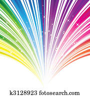 Abstract rainbow color stripe background with stars Abstract rainbow color stripe background with stars