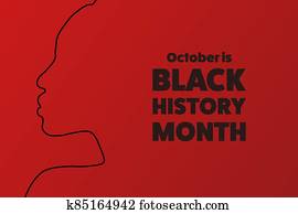 Black History Month. Holiday concept. Template for background, banner, card, poster with text inscription. Vector EPS10 illustration.