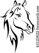 Black horse silhouette Black horse silhouette