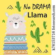 Cute cartoon llama alpaca graphic design set. Hand drawn llama character illustration Cute cartoon llama alpaca graphic design set. Hand drawn llama character illustration