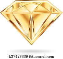 Gold diamond logo. Gold diamond logo.