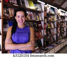 happy owner of a bookstore happy owner of a bookstore
