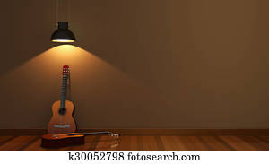 interior design with acoustic guita interior design with acoustic guita
