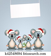 koalas at Christmas koalas at Christmas