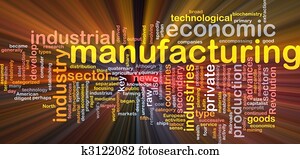 Manufacturing word cloud glowing Manufacturing word cloud glowing