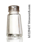 Salt shaker glass with reflection 