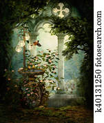 Sweet Serenity Birdbath, 3d CG Sweet Serenity Birdbath, 3d CG