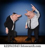 Boss shouting at employee Boss shouting at employee