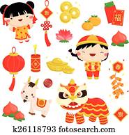 Chinese New Year Vector Set Chinese New Year Vector Set