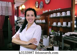 proud and confident owner of a cafe/ pastry shop proud and confident owner of a cafe/ pastry shop