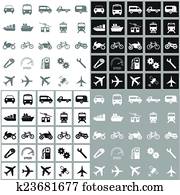 Transportation icons Transportation icons