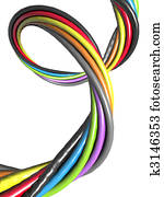Abstract colourful wire electronic connection concept Abstract colourful wire electronic connection concept
