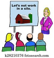 arbeitende, in, a, siloanlagen