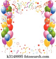 Balloons border Balloons border