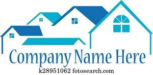 bienes raíces, logotipo