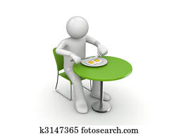 Eating yummy breakfast Eating yummy breakfast
