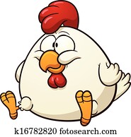 Fat cartoon chicken Fat cartoon chicken
