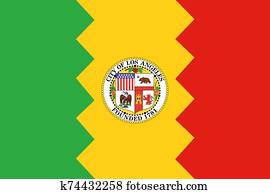 Flag of the city of Los Angeles. California Flag of the city of Los Angeles. California