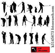 golf silhouettes collection