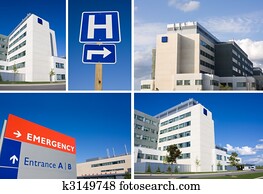 Modern hospital collage