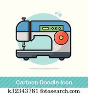 Tailor doodle cartoon Clip Art | k31645716 | Fotosearch