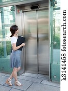 waiting for the elevator