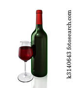 Wine and bottle Wine and bottle