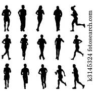 לרוץ, ו, ללכת, צלליות, קבע