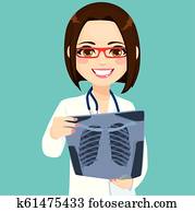 רופא נקבה, לבדוק, רנטגן