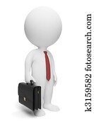 3d small people - businessman 3d small people - businessman