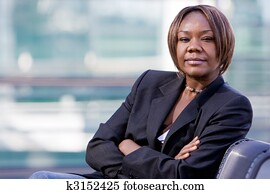 Black african american business woman
