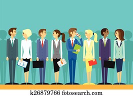 business people group human resources flat vector business people group human resources flat vector