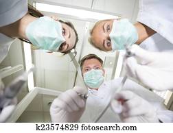Dentist and nurses