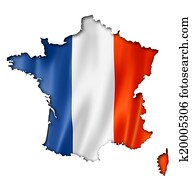 French flag map French flag map