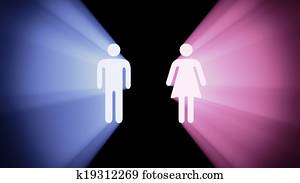 Illuminated Man Woman