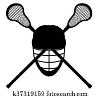 lacrosse equipment black outline silhouette illustration lacrosse equipment black outline silhouette illustration
