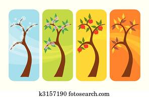 quatro estações, árvore