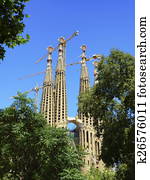 Sagrada familia church in Barcelona, Spain Sagrada familia church in Barcelona, Spain
